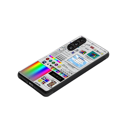 Paint Retro stylish phone case for samsung galaxy m36 5g | glossy glass and slim fit
