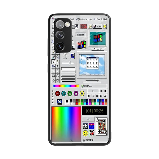 Paint Retro back phone cover | glass case for samsung galaxy s20 fe