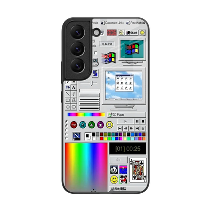 Paint Retro back phone cover | glass case for samsung galaxy s22
