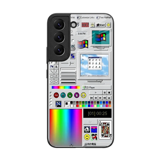 Paint Retro back phone cover | glass case for samsung galaxy s22