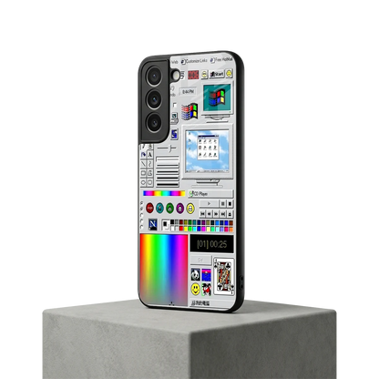 Paint Retro samsung galaxy s22 mobile cover | shockproof glass phone case