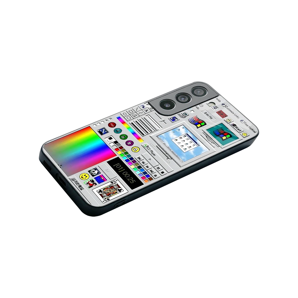 Paint Retro stylish phone case for samsung galaxy s22 | glossy glass and slim fit