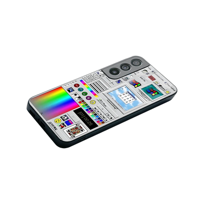 Paint Retro stylish phone case for samsung galaxy s22 | glossy glass and slim fit