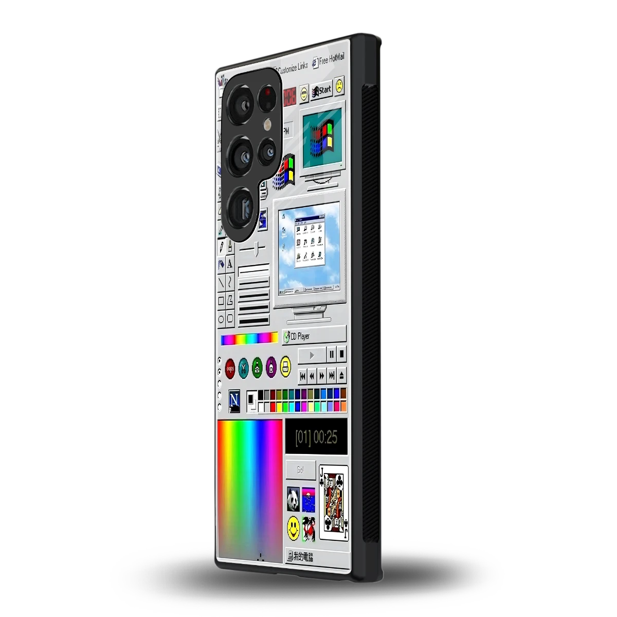 Paint Retro samsung galaxy s23 ultra mobile cover | shockproof glass phone case