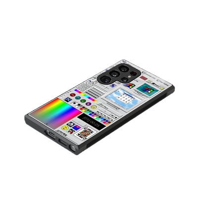 Paint Retro stylish phone case for samsung galaxy s23 ultra | glossy glass and slim fit