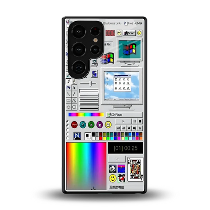 Paint Retro back phone cover | glass case for samsung galaxy s26 ultra
