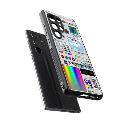 Paint Retro sleek samsung galaxy s26 ultra cover with tempered glass back and TPU edges