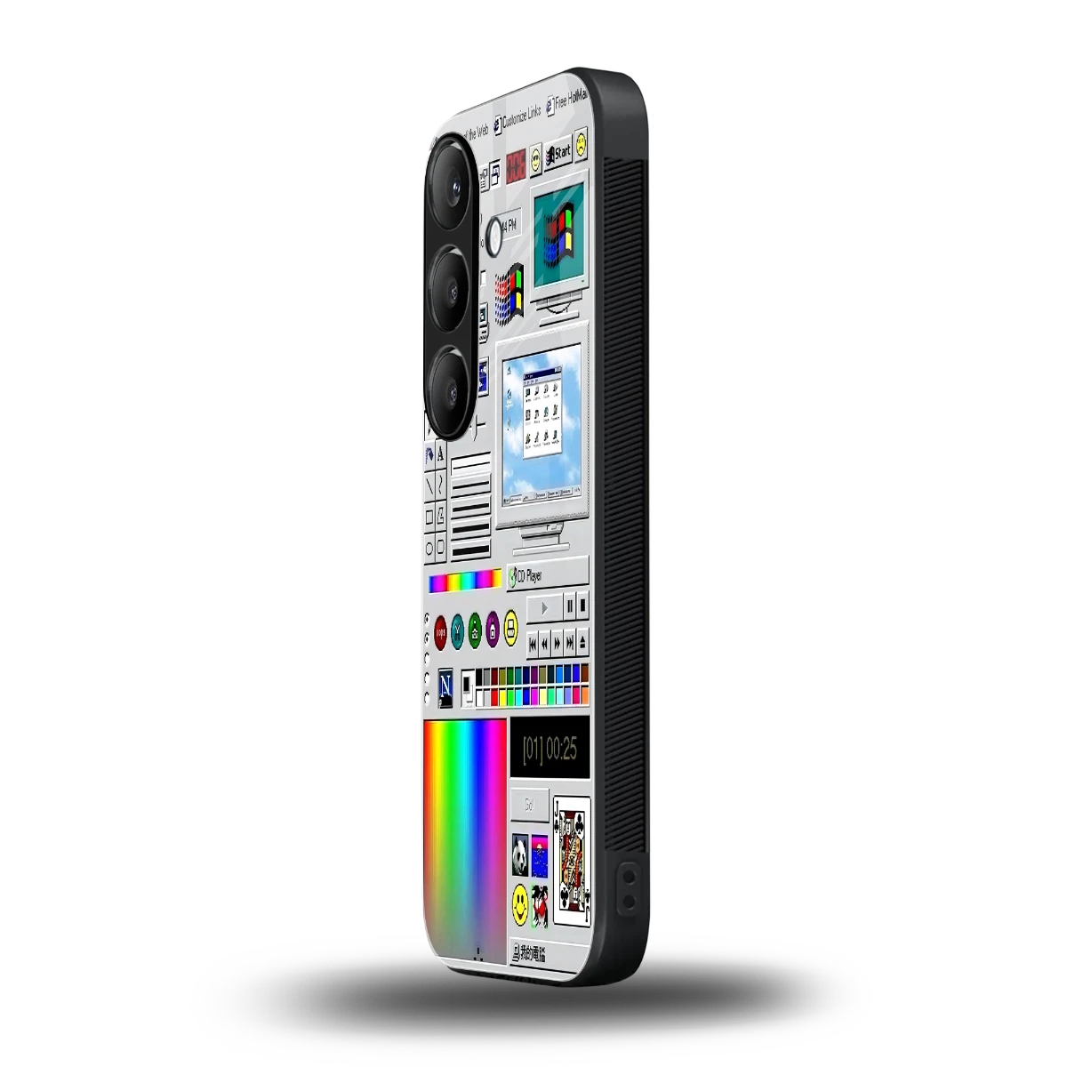 Paint Retro samsung galaxy s23 fe mobile cover | shockproof glass phone case