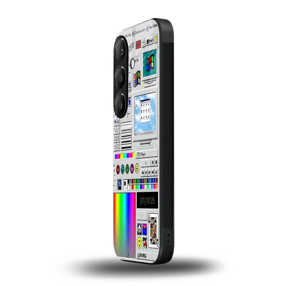 Paint Retro samsung galaxy s24 mobile cover | shockproof glass phone case