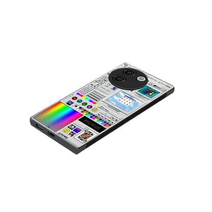 Paint Retro stylish phone case for vivo v30e | glossy glass and slim fit