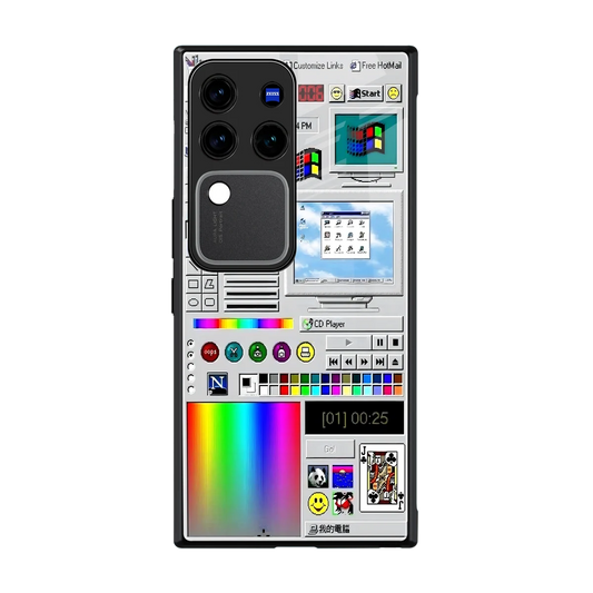 Paint Retro back phone cover | glass case forvivo v30 pro