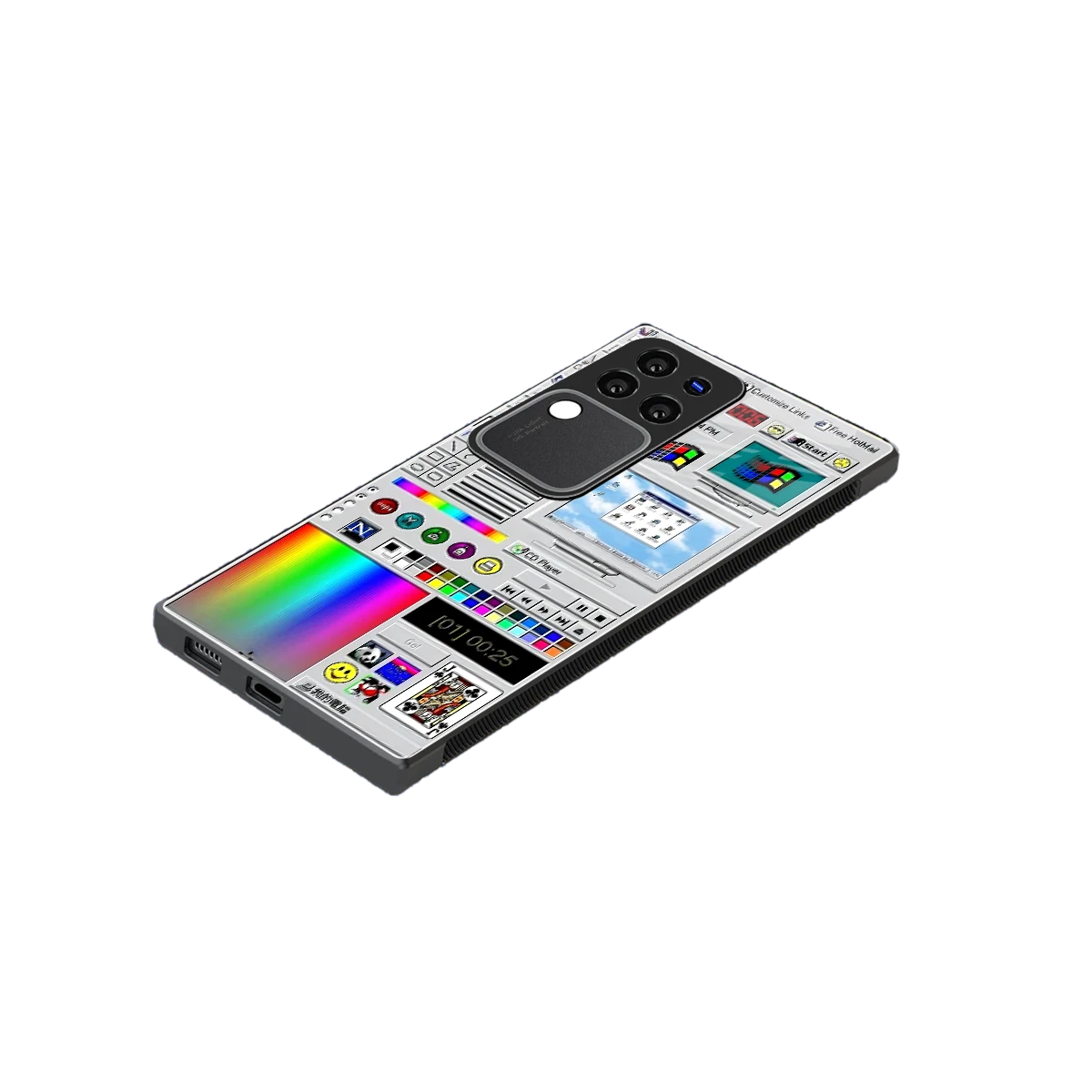 Paint Retro stylish phone case forvivo v30 pro | glossy glass and slim fit