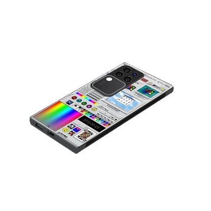 Paint Retro stylish phone case forvivo v30 pro | glossy glass and slim fit