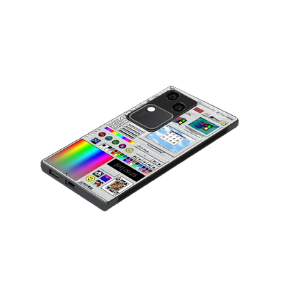 Paint Retro stylish phone case for vivo v30 | glossy glass and slim fit