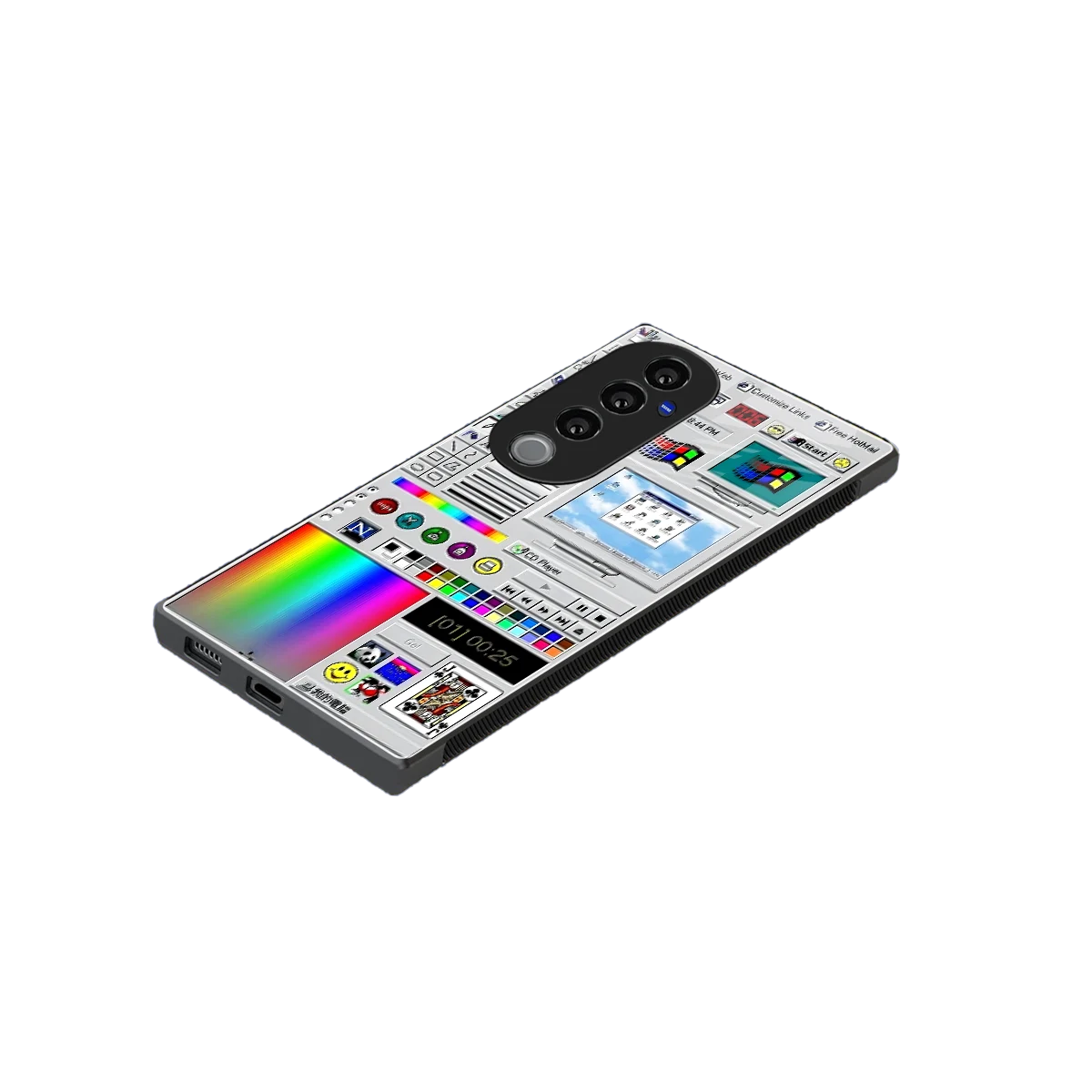 Paint Retro stylish phone case for vivo v40 pro | glossy glass and slim fit