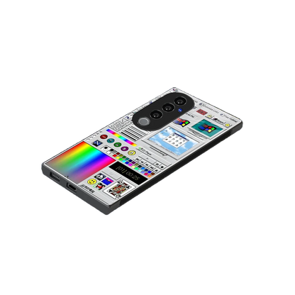 Paint Retro stylish phone case for vivo v40 pro | glossy glass and slim fit