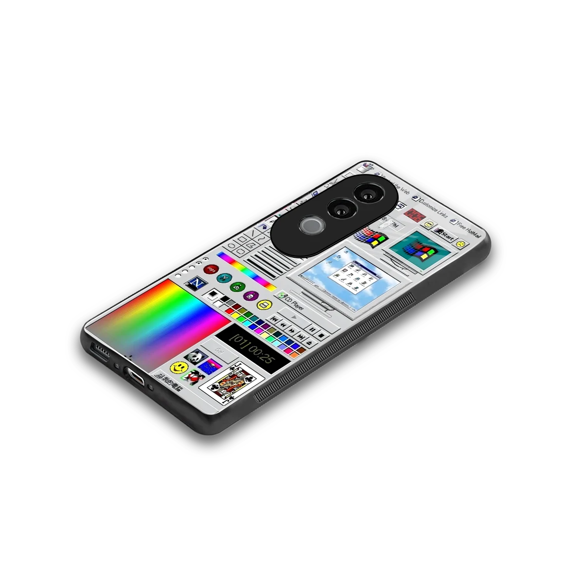 Paint Retro stylish phone case for vivo v40e | glossy glass and slim fit
