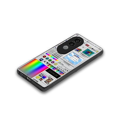 Paint Retro stylish phone case for vivo v40e | glossy glass and slim fit