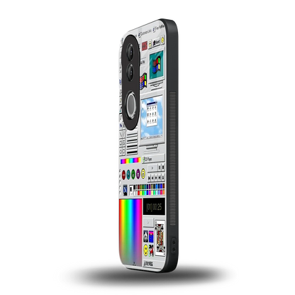 Paint Retro vivo v50 mobile cover | shockproof glass phone case