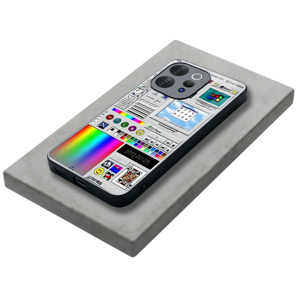Paint Retro stylish phone case for vivo v70 | glossy glass and slim fit
