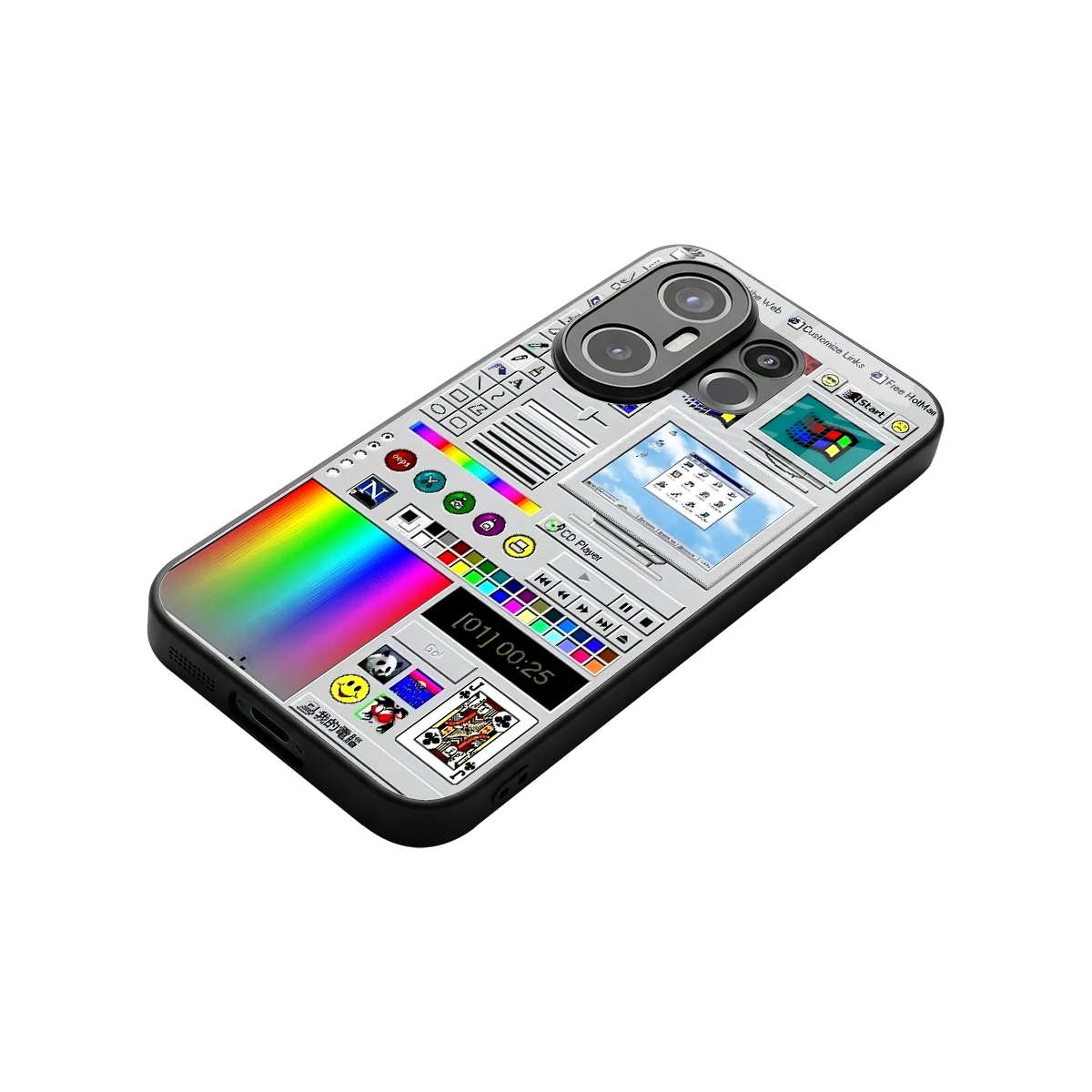 Paint Retro stylish phone case for vivo x200 fe | glossy glass and slim fit