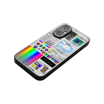 Paint Retro stylish phone case for vivo x200 fe | glossy glass and slim fit