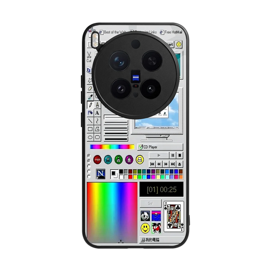 Paint Retro back phone cover | glass case for vivo x300 pro