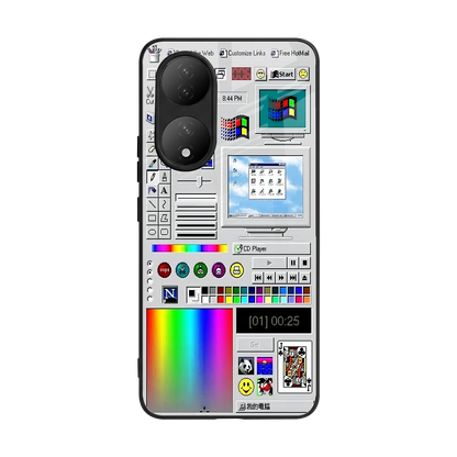 Paint Retro back phone cover | glass case for Vivo-y100