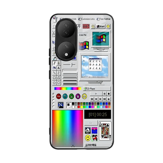 Paint Retro back phone cover | glass case for Vivo-y100