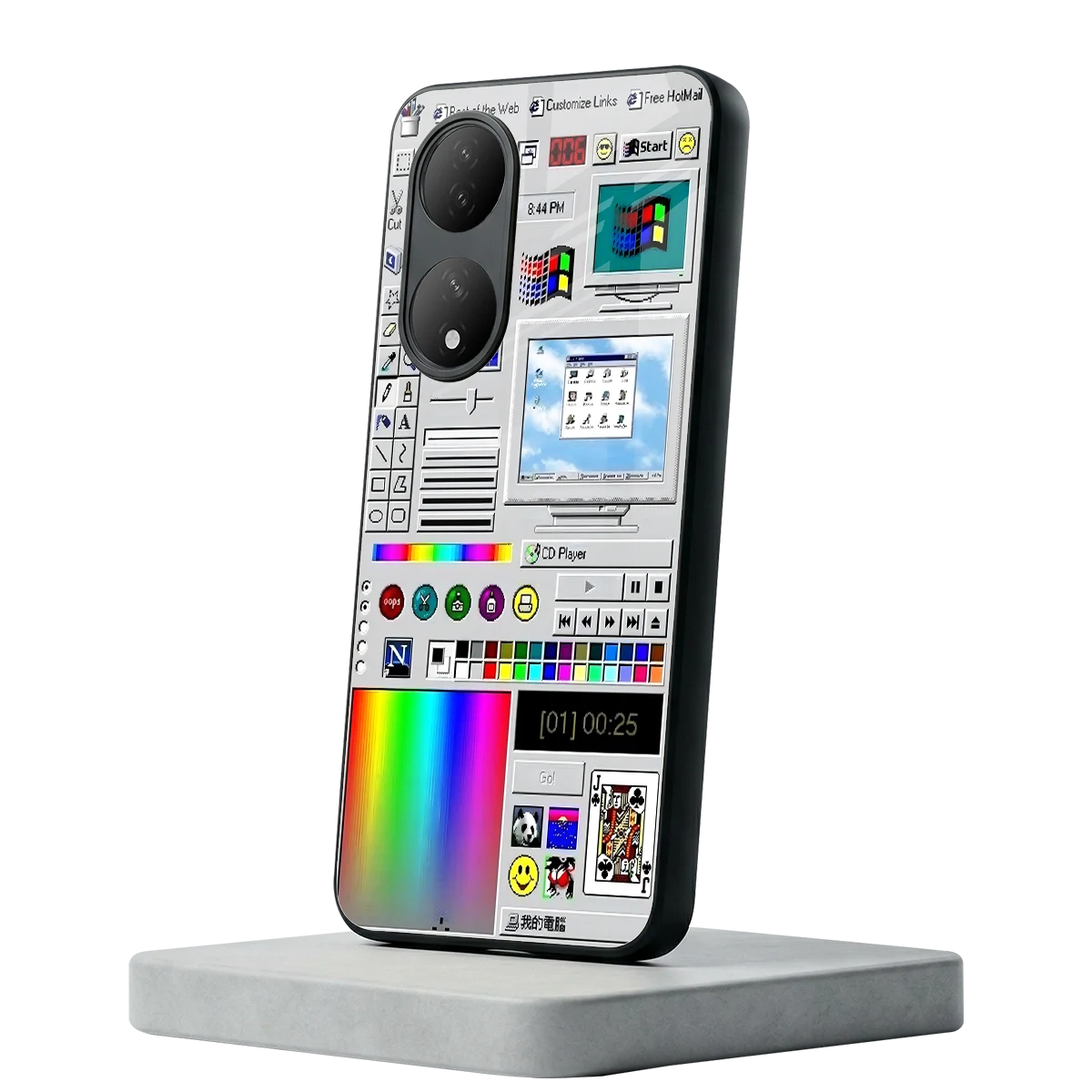 Paint Retro Vivo-y100 mobile cover | shockproof glass phone case
