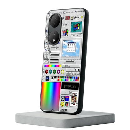 Paint Retro Vivo-y100 mobile cover | shockproof glass phone case