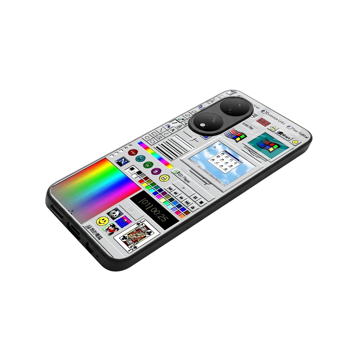 Paint Retro stylish phone case for Vivo-y100 | glossy glass and slim fit