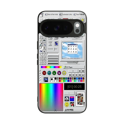 Paint Retro back phone cover | glass case for google pixel 10 pro