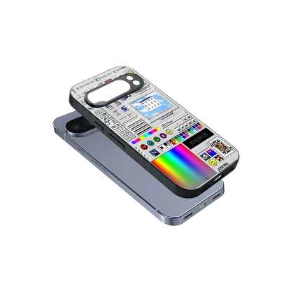 Paint Retro sleek google pixel 10 pro cover with tempered glass back and TPU edges