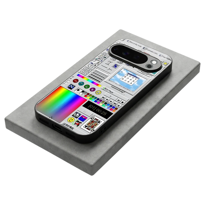 Paint Retro stylish phone case for google pixel 10 pro | glossy glass and slim fit