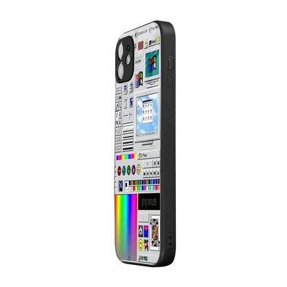 Paint Retro iphone 12 mobile cover | shockproof glass phone case