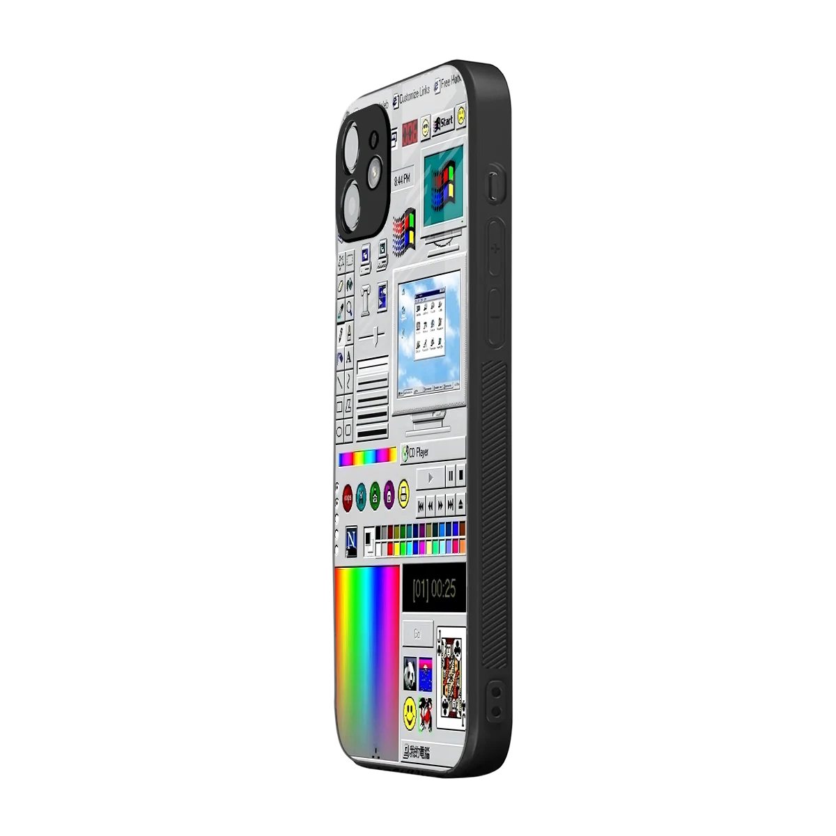 Paint Retro iphone 11 mobile cover | shockproof glass phone case