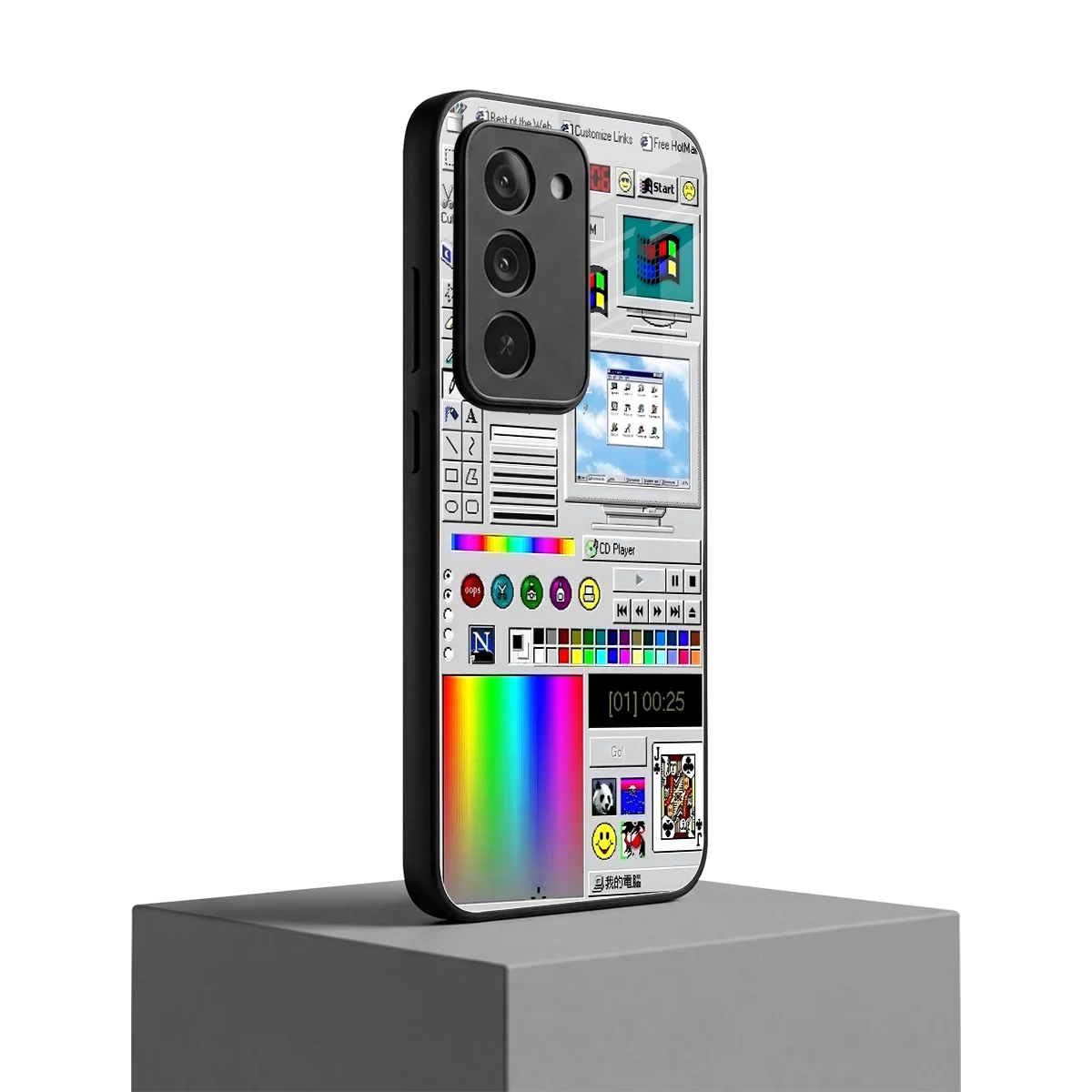 Paint Retro redmi 15 5g mobile cover | shockproof glass phone case