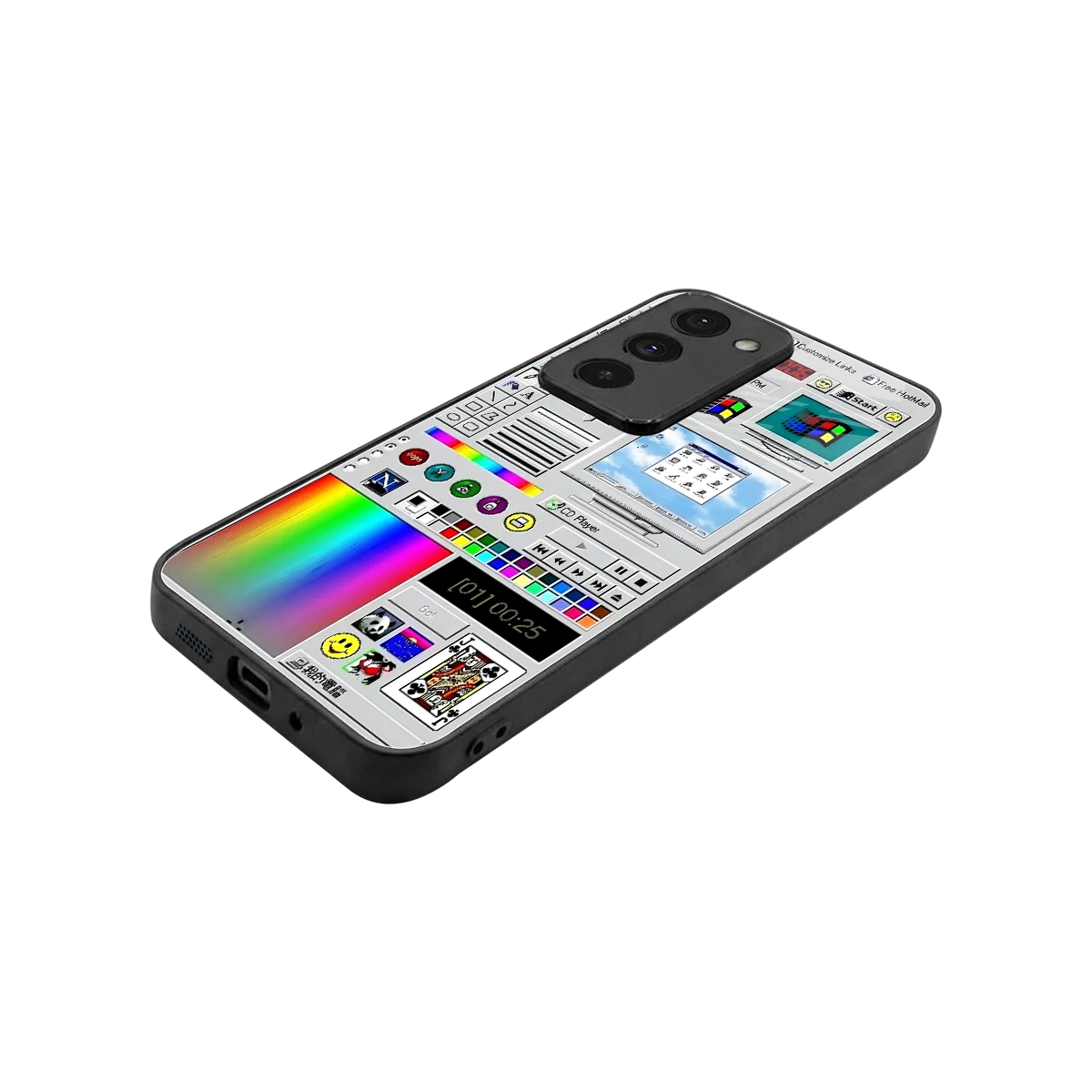 Paint Retro stylish phone case for redmi 15 5g | glossy glass and slim fit