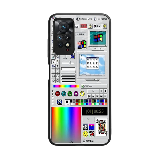 Paint Retro back phone cover | glass case for redmi note 11 pro