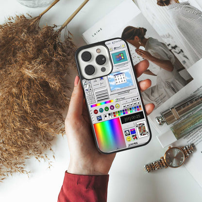 Paint Retro Phone Case for Iphone 16 | Glass Case