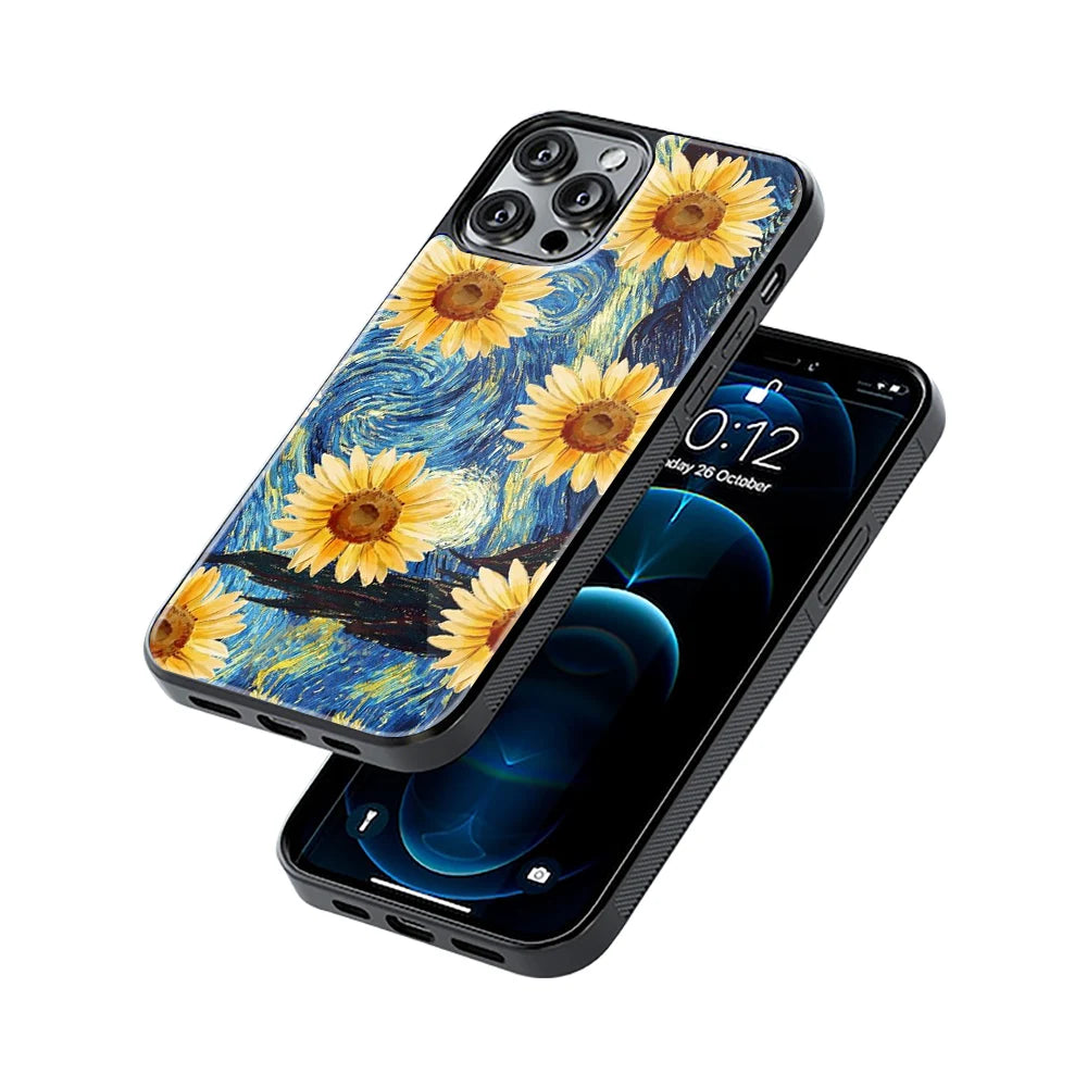 Protective Glass Back Phone Case Compatible with iPhone, Samsung, OnePlus, Pixel & More