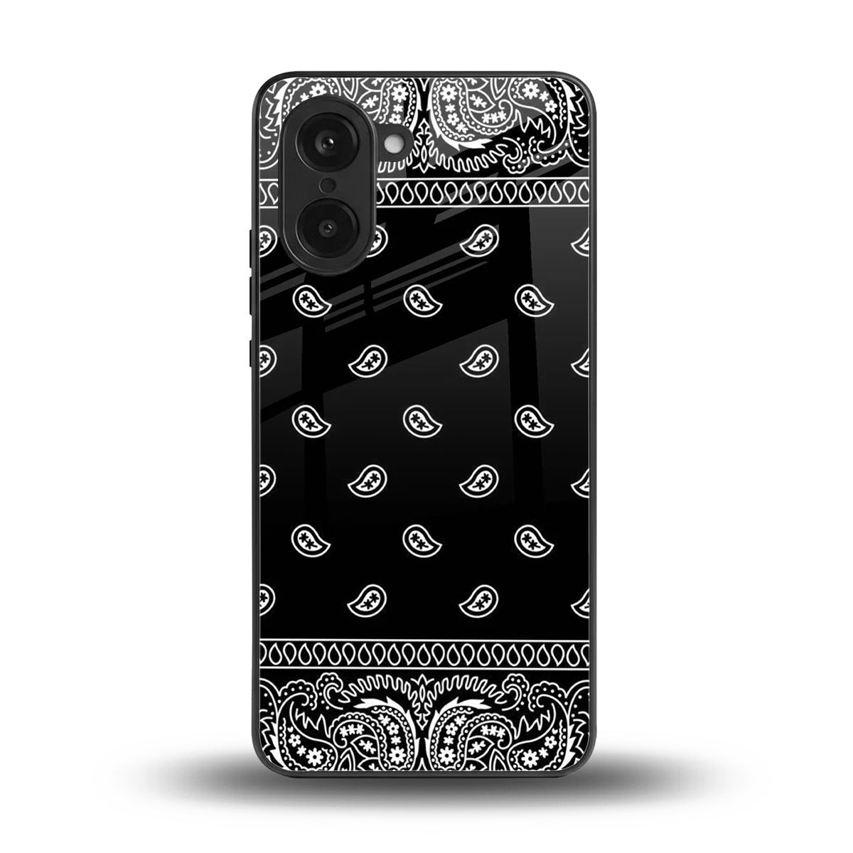 Paisley Black back phone cover | glass case for oneplus nord ce5 5g