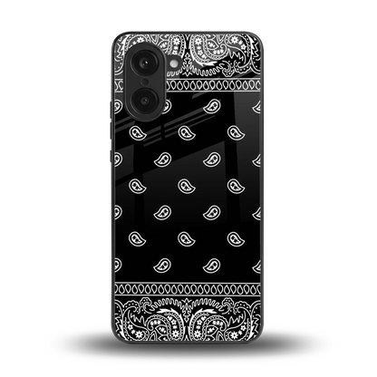 Paisley Black back phone cover | glass case for oneplus nord ce5 5g