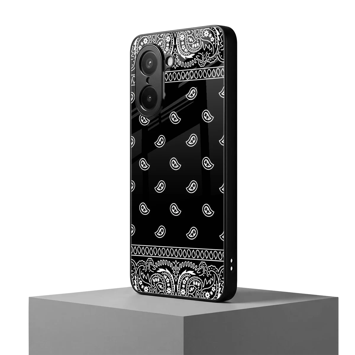 Paisley Black oneplus nord ce5 5g mobile cover | shockproof glass phone case