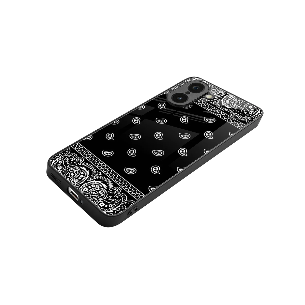 Paisley Black stylish phone case for oneplus nord ce5 5g | glossy glass and slim fit