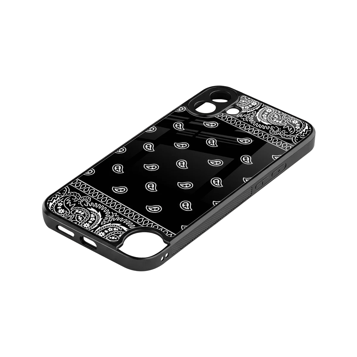 Paisley Black stylish phone case for cmf nothing phone 1 | glossy glass and slim fit