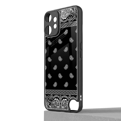 Paisley Black cmf nothing phone 2 pro mobile cover | shockproof glass phone case