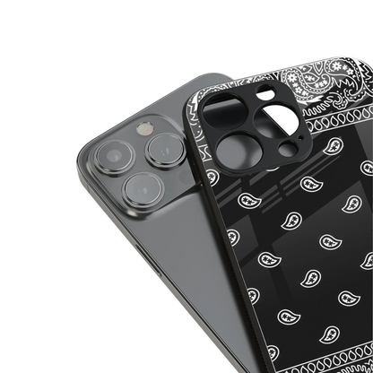 Paisley Black stylish phone case for iphone 13 mini | glossy glass and slim fit