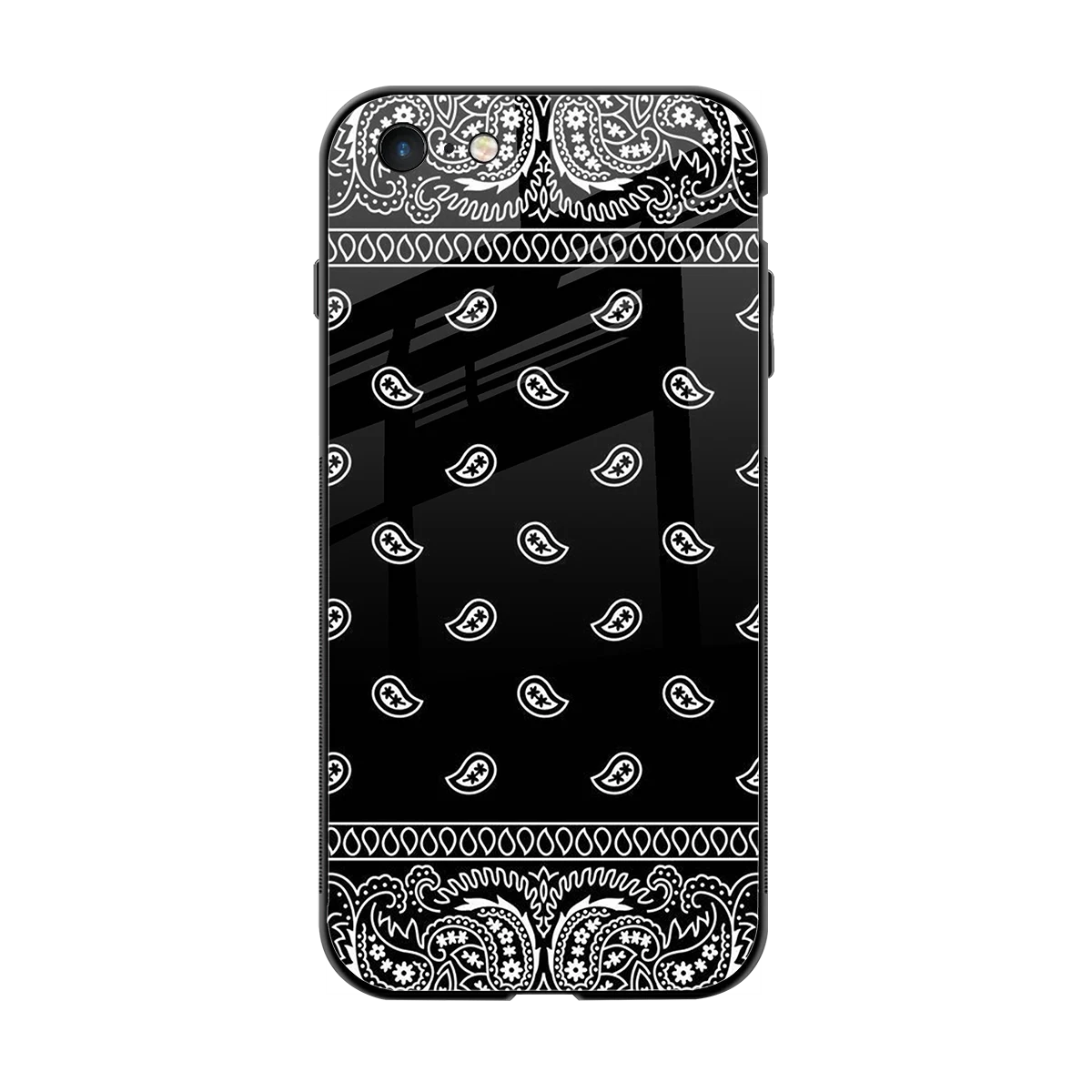 Paisley Black back phone cover | glass case for iphone 6s plus